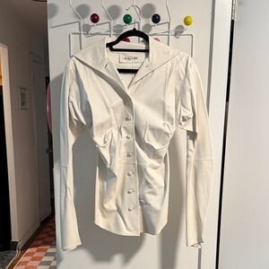 NWT Acne Studios Leather Blouse US 6